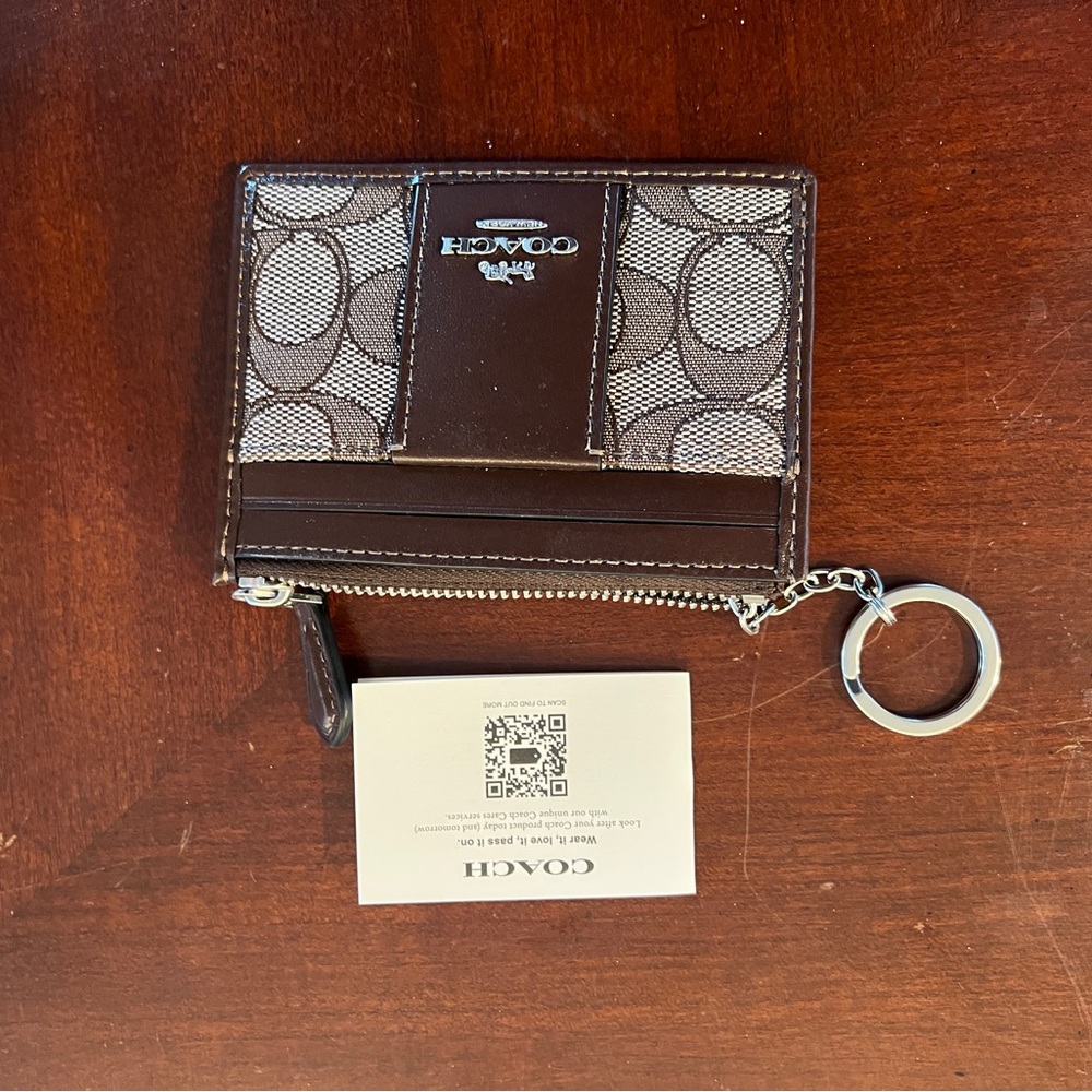 Coach Dark Brown Mini Skinny Id Cases
